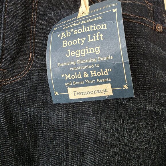 Democracy Ab Solution Booty Lift Jeggings Women’s Sz 10 Dark Wash Slimming Jean - Picture 7 of 9